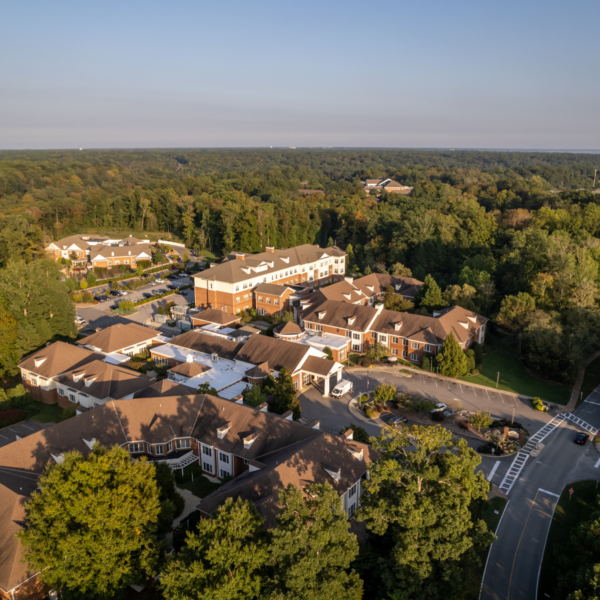 Our campus sits on 153 acres of peaceful wooded area.