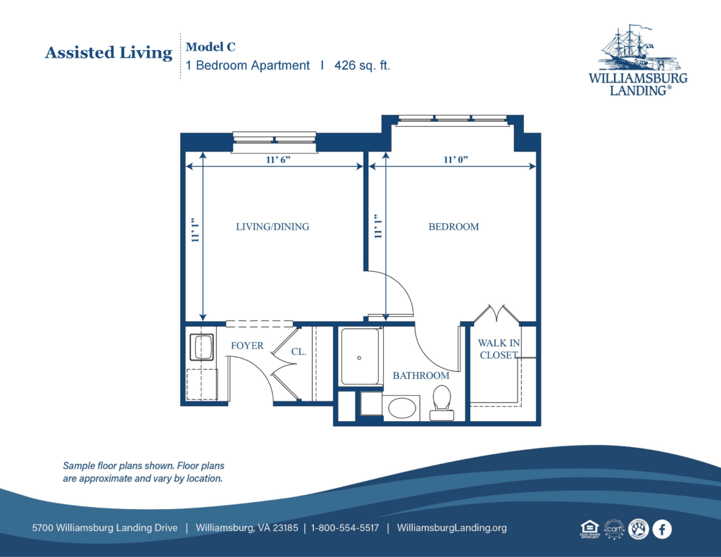 Assisted Living | Model C | 1 Bedroom Apartment | 426 sq. ft.
<p>&nbsp;</p><a href="https://www.williamsburglanding.org/wp-content/uploads/2025/06/ASSISTED-LIVING-FLOOR-PLAN-MODEL-C.pdf" class="download-link" target="_blank" rel="noopener">Download</a>