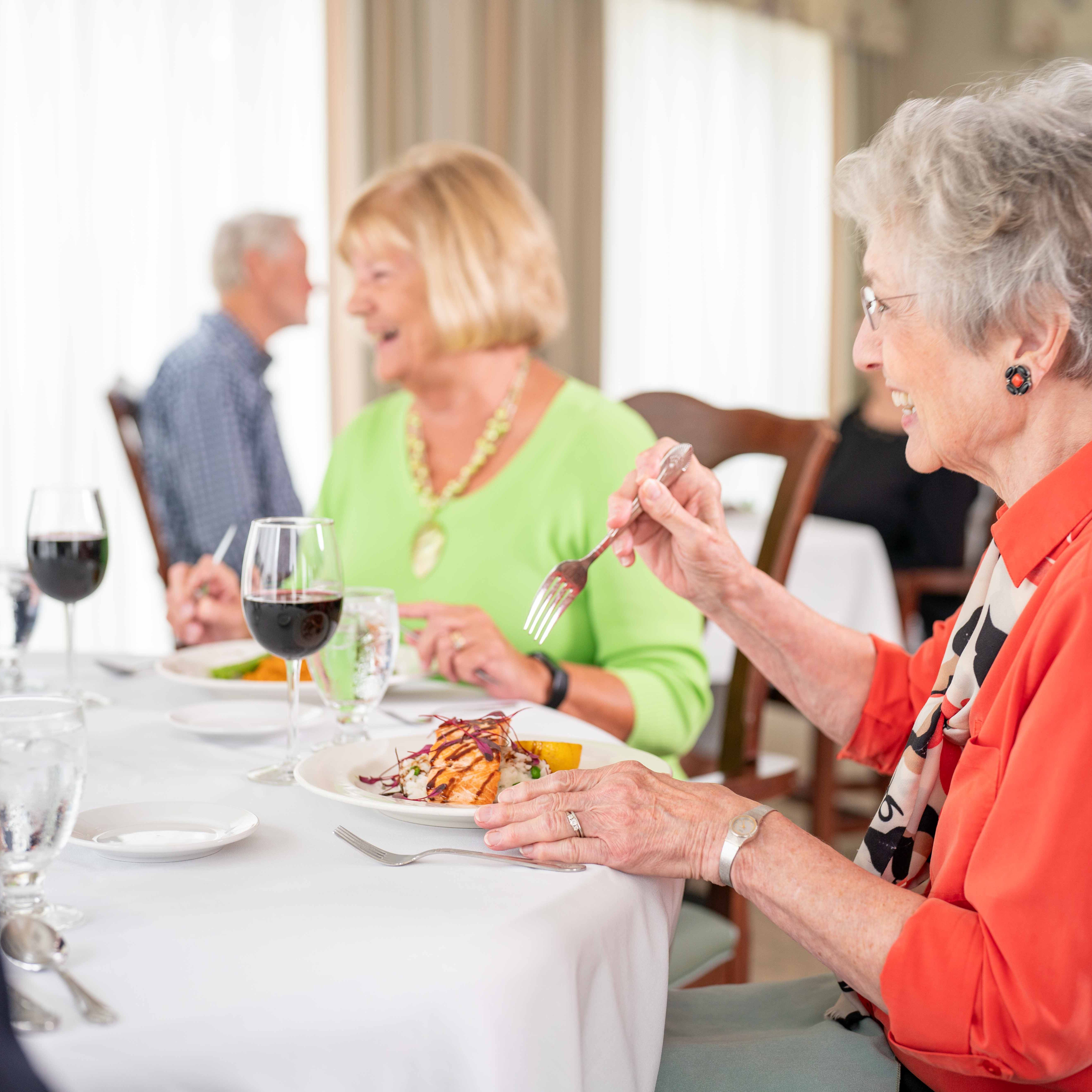 Enjoy a selection of fine wines and a menu of artfully crafted dishes—from tried-and-true classics, to seasonal favorites, to indulgent desserts.
